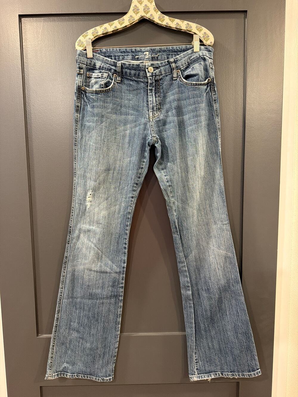7 For All Mankind Jeans Womens 30 Blue A Pocket Flare Leg